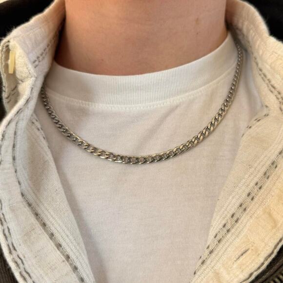 Y2k 2000s silver 925 cuban - Picture 4 of 8